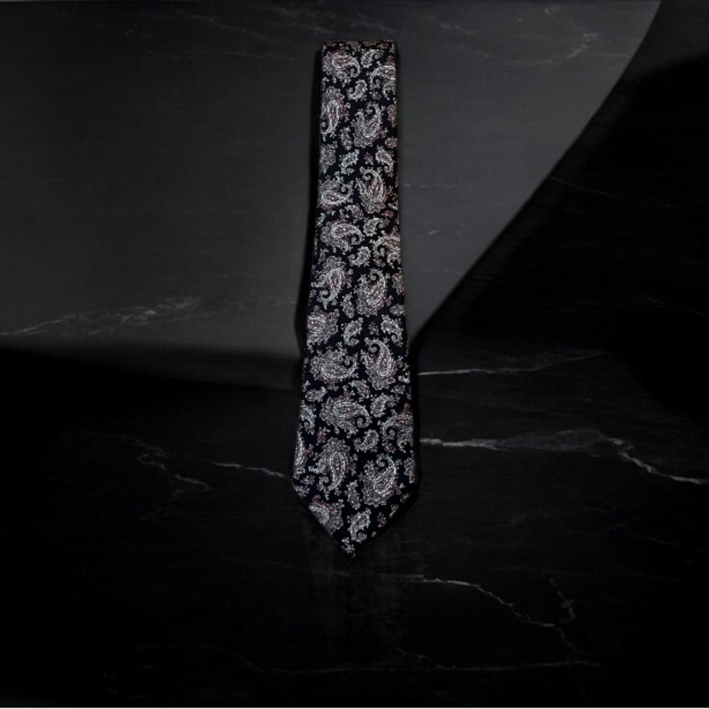 Dior Black and Silver Paisley